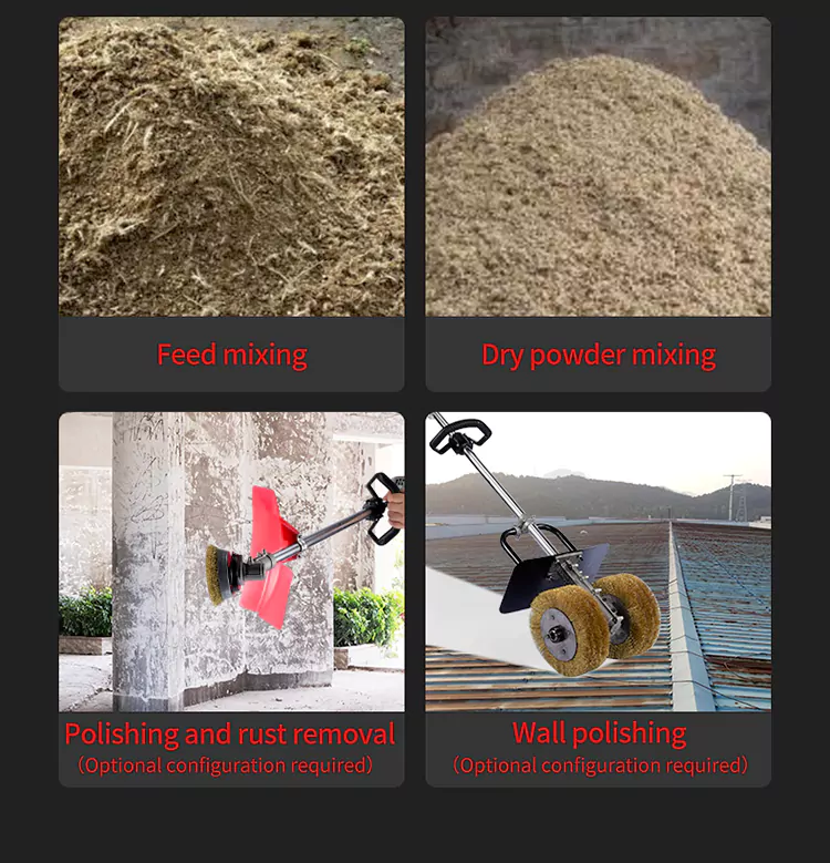 Compact Cement Mixer with Foldable Handle